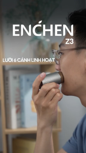 Máy cạo râu mini Enchen Z3 lưỡi dao 3 vòng tự mài chống kẹt râu pin sạc - Bảo hành 12 tháng