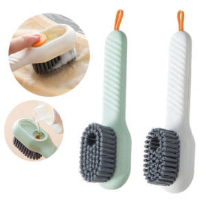 Laundry Brush with soap dispenser Cleaning Brush Soft Bristled Liquid Shoe Brush Long Handle Brush Clothes Brush Shoe Clothing Board Brush Household Cleaning Tool