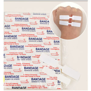 5-100pcs Butterfly Closure Bandage Strips - Adhesive Strip Stitch Bandages for Closing Skin Wounds with Non-Stick Pad