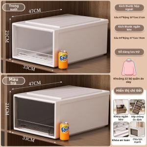 CORJANE | Hộp Đựng Quần Áo Có Ngăn Trong Suốt Và Được Củng Cố