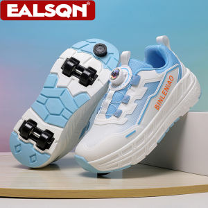 Fashion 4-wheel Roller Skates Sneakers for Students Children Boys Outdoor Wheel Shoes Multifunctional Sports Shoes Girls Gifts