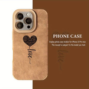 New Heart-Shaped Leopard Print Balloon Pattern Phone Case For iPhone 16 17 Pro 13 12 11 Pro Max 16 15 14 Pro 17 Air Xs XR Cover