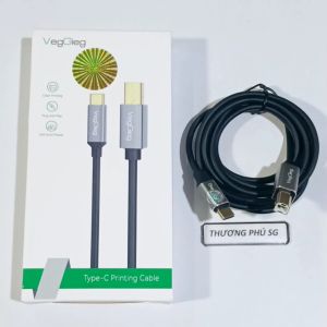 Cáp máy in Type C Printing dài 1.5m / Chuẩn Type C ra USB máy in (Chính hãng)