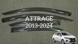 กันสาด ATTRAGE กันลม กันสาดประตู คิ้ว ดำทึบ มิตซูบิชิ แอททราด ใส่ร่วมกันได้ทุกปี R