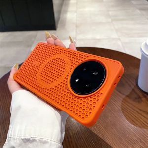 กรณีแม่เหล็กสําหรับOneplus 13 12 Ace 5 3 Proตาข่ายการกระจายความร้อนสําหรับMag-ปลอดภัยCharge Matte Shcockproofนุ่มกันชน