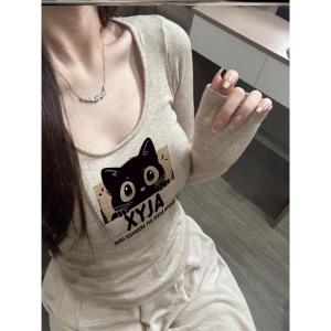 Thickened Fleece Womens Base Shirt Inner Wear Long Sleeve Low Collar T-Shirt with Chest Pad Autumn Winter New Arrival