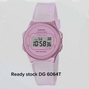 Jam Tangan Wanita Digitec 6064T Tali Karet Digital Original