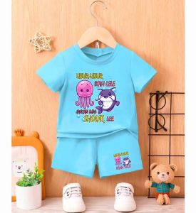 Setelan Baju Kaos Terbaru Untuk anak Laki Perempuan Motif UBUR-UBUR IKAN LELE Viral Usia 1-8 Tahun