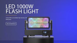 SHEHDS Waterproof IP65 LED 1000W RGB Strobe with RDM Function Moving Head Light for Outdoor Stage DJ Club Wedding Church Birthday Disco Lights Party