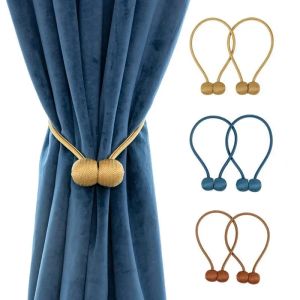 Modern Simple Curtain Magnet Buckle No Drilling No Earphone Installation Curtain Buckle Curtain Binding With Home Decoration