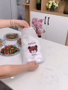 COMBO màng bọc thực phẩm PE túi gấu có chun bọc đồ ăn co giãn