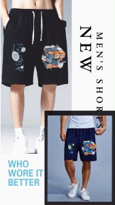 #กางเกงขาสั้นผู้ชายผ้ายืดตัวใหญ่สินค้าใหม่ราคาพิเศษ+เก็บเงินปลายทาง=สกรีนลายรูบิคและเลม่อน ลายสกรีนเท่ๆ คมชัด ไม่หลุด ไม่ลอก เนื้อผ้านิ่ม ใส่สบาย ไม่ร้อน