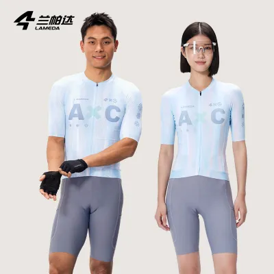 Lameda Unisex tay áo ngắn đi xe đạp nhanh khô thoáng khí và bảo vệ chống tia UV Xe đạp thể thao xe đạp leo núi Xe đạp hàng đầu cho nam nữ
