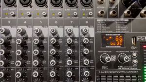 Professional mixer with Bluetooth 8-way audio mixer