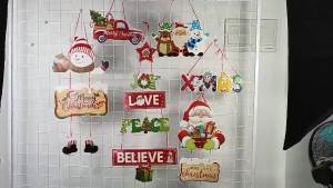 Merry Christmas Banner Christmas Decor Door Hanger Xmas Santa Home Ornaments Happy New Year