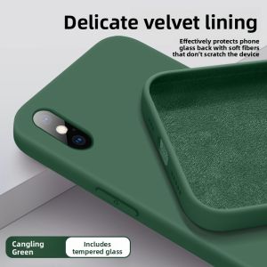 GGUU | Soft Liquid Silicone Phone Case for iPhone X XR 8 Plus 7 Plus XS Max XS SE 3rd Gen 10