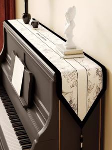 French Style Piano Dust Cover Electric Grand Piano Keyboard Cover Luxury High End Cover Cloth Elegant Electronic Piano Lid