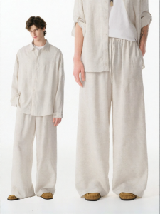 FORNINES | Loose Linen Casual Pants