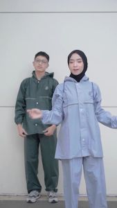 Jas Hujan list Motor Original guyur Bahan Tebal Tahan air