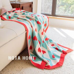 Nordic Style Office Nap Blanket Living Room Sofa Cover Blanket Bedroom End of Bed Towel Shoulder Wrap Thin Geometric Pattern