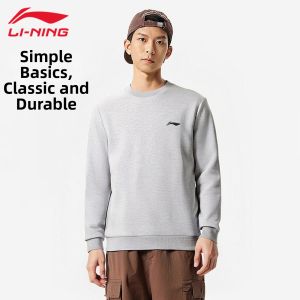 Li-Ning | Áo Thun Nam Mùa Thu/Đông Cổ Tròn Không Có Mũi