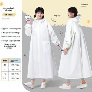 Thickened Electric Bike Raincoat Full Body Adult Outerwear Single Person One Piece Rain Poncho Separate Man Car Rain Suit