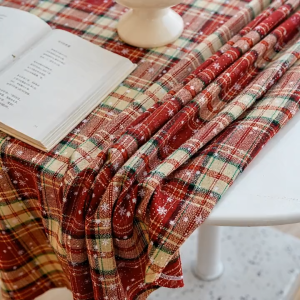 ROUND Christmas Tablecloth Table Cover New Year Christmas Dining Party Decoration Restaurant Home