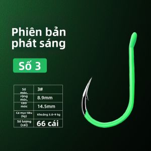 Huaji | Móc Cá Đêm Phát Sáng Xanh Cong Có Gai