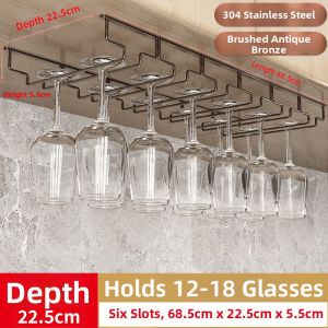 Hanging Stainless Steel Glass Rack With Water Draining
