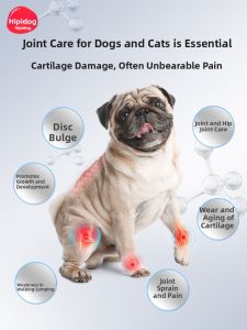 hipidog | Pet Shark Cartilage Supplement Hipidog Dog Calcium Tablet Joint Protection Soft Cartilage Glucosamine Vitamin L-Taurine For All Breeds