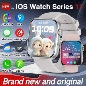 2025 New Watch 11 Series Smart Bracelet Men 43mm HD AMOLED GPS Sport Tracking 3D Menu Bluetooth Call Waterproof Smartwatch Woman