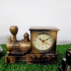 [MSIA SHIP] NOVELTY Creative Classic Train Alarm Clock Table Home Décor Decoration Ornament Souvenir Vintage Retro Nostalgic Gift Airbnb Kids Children Cute Birthday Christmas Office Party Present Jam Loceng Penggera Kertapi Analog Comel Meja 闹钟 复古 摆设 圣诞节