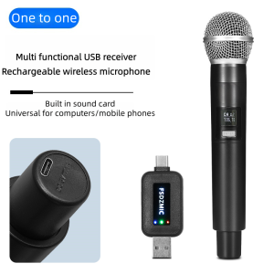 Micro Không Dây Cầm Tay Type-C USB PC Ghi Âm Mic Plug Play Điện Thoại Thông Minh Micro Pin Lithium Ion Một Chiều