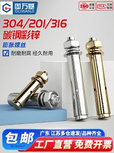 Stainless Steel 304 External Expansion Pull Explosion Screw Lengthened Galvanized Explosion Screw Expansion Bolt M6m8m10m12