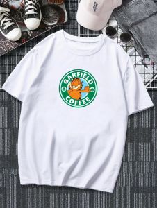 KAOS OBLONG DEWASA CEWEK SABLON DIGITAL PRINT DTF BERKUALITAS/GARFIELD COFFEE
