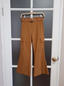 Celana Panjang Bell Bottom Pants Cutbray With Belts Bahan Premium Korean SoftJeans MONDAE