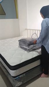 Pelindung Kasur - Mattress Protector - Sprei - Topper PREMIUM tebal 4cm Fitted