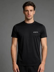 Mens Summer Exercise Trainning T-shirt High Quality Breathable Quick Dry Short Sleeved Top Marathon Gym Fitness Basketball Tees