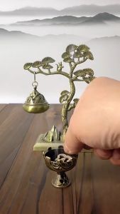 博山炉 檀香炉 复古合金香炉 塔香炉 香薰炉 Incense Burner Mini Boshan Incense Stick Tower Burner Alloy