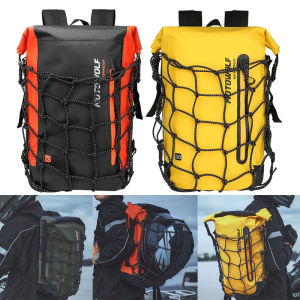 Motorcycle Backpack Motorcycle Bag Multifunction Tail Bag Waterproof Bag With Reflective Motorcycle Helmet Mesh