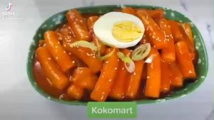 Bánh gạo thỏi Tokbokki truyền thống Hàn Quốc 500g