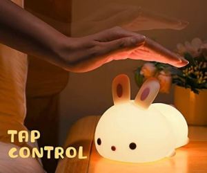 Kids Night Light Cute Lamp Silicone Nursery Baby Night Light with Touch Sensor Rechargeable Color Changing