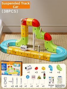 BABYSHOME | Anti-gravity Magnetic-like Train Building Blocks Educational Toy