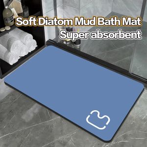 Super Absorbent Soft Diatomite Bath Mat Quick Dry Diatom Mud Floor Rug Anti Slip Shower Toilet Carpet Washable Bathroom Doormat