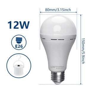 4 PCS LED Rechargeable Light Bulb High Brightness 7W 9W 12W 15W Emergency LED Lamp Bulbs for Camping Home Power Failure Porch