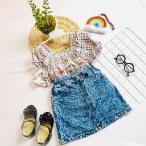 oneset asila 1-4tahun/setelan rok anak perempuan