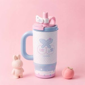 VANWALK | Stainless Steel High Capacity Straws Thermos Cup