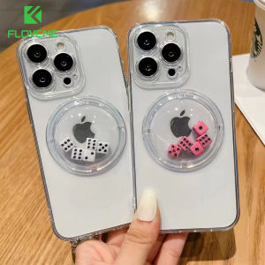 FLOVEME Rock and Roll Dice Creative Clear Phone Case For iphone 14 13 12 11 Pro Max 14 Plus Reduce Pressure Personality Airbag Transparent TPU Back Cover For iphone 14 13 12 11