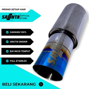 Knalpot Racing Mobil HKS Brong Full Stainles Bass 33cm Rainbow