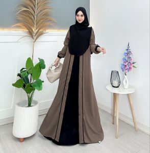 NEW GAMIS AZZAHRA SET HIJAB PASHMINA SEGITIGA OVAL TERLARIS
